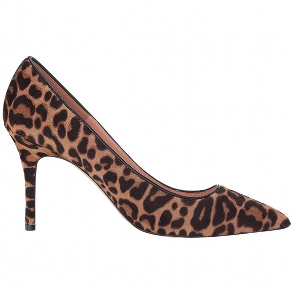 J.Crew 85 Mm Elsie Leopard Rich Mahogany Heel Pump - Picture 2 of 14